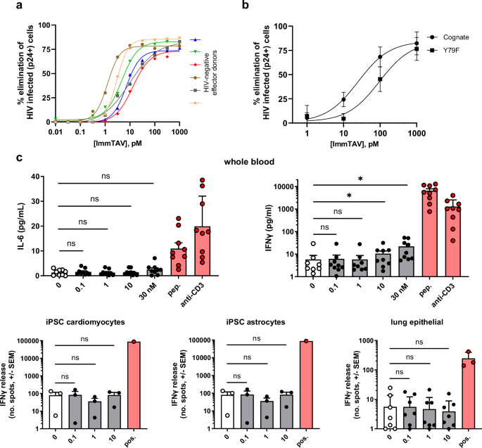 Fig. 2: IMC-M113V eliminates HIV-infected cells in vitro with picomolar potency and high specificity.