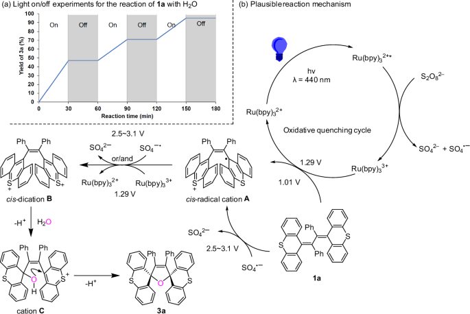 Fig. 6: Reaction mechanism for the photocatalytic [4 + 1] cycloaddition with H2O.