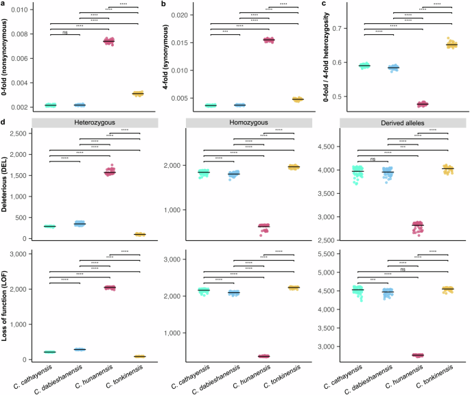 Fig. 4: Genetic load in adult individuals of apomictic versus sexual hickory species.