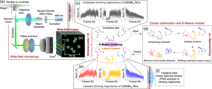 Fig. 1: Schematic of the clustering strategy envisioned for PL blinking analyses.