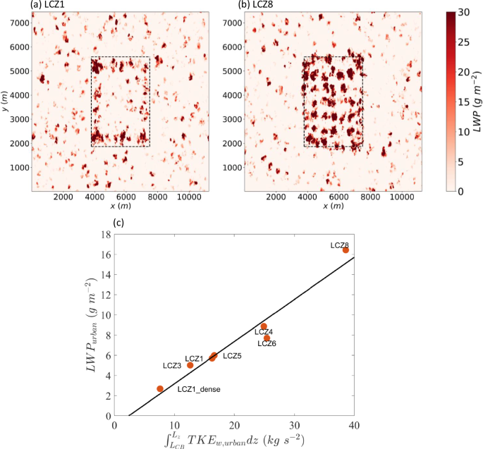 Fig. 3: Simulated results of cloud pattern and cloud amount.