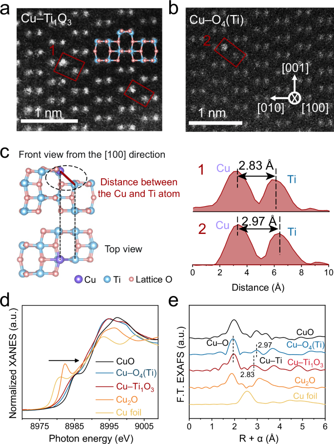 Fig. 3: Structural characterization of Cu single-atom catalysts.