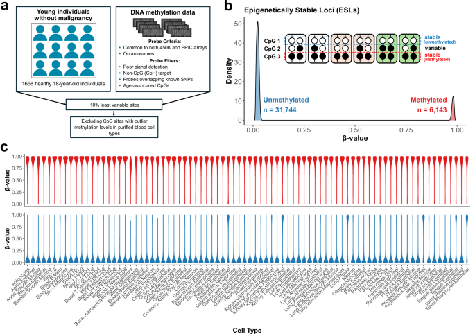 Fig. 1: Identification of epigenetically stable loci (ESLs) across the human genome.