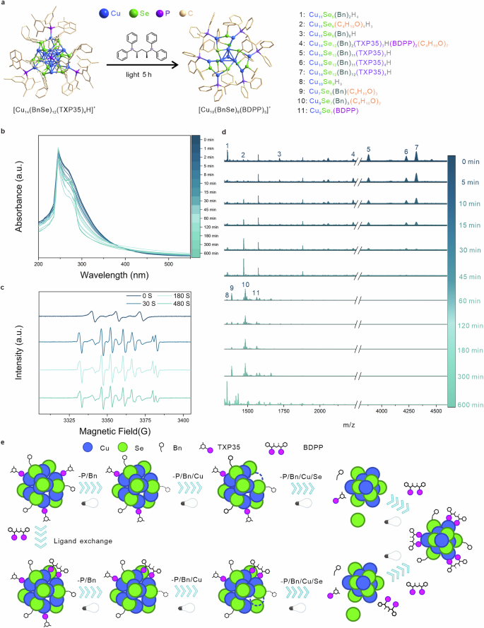 Fig. 7: Mechanistic investigation of photosynergetic ligand-exchange.