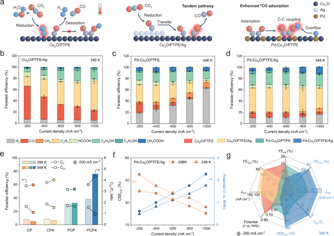 Fig. 4: The impact of temperature toward the C2+ product.
