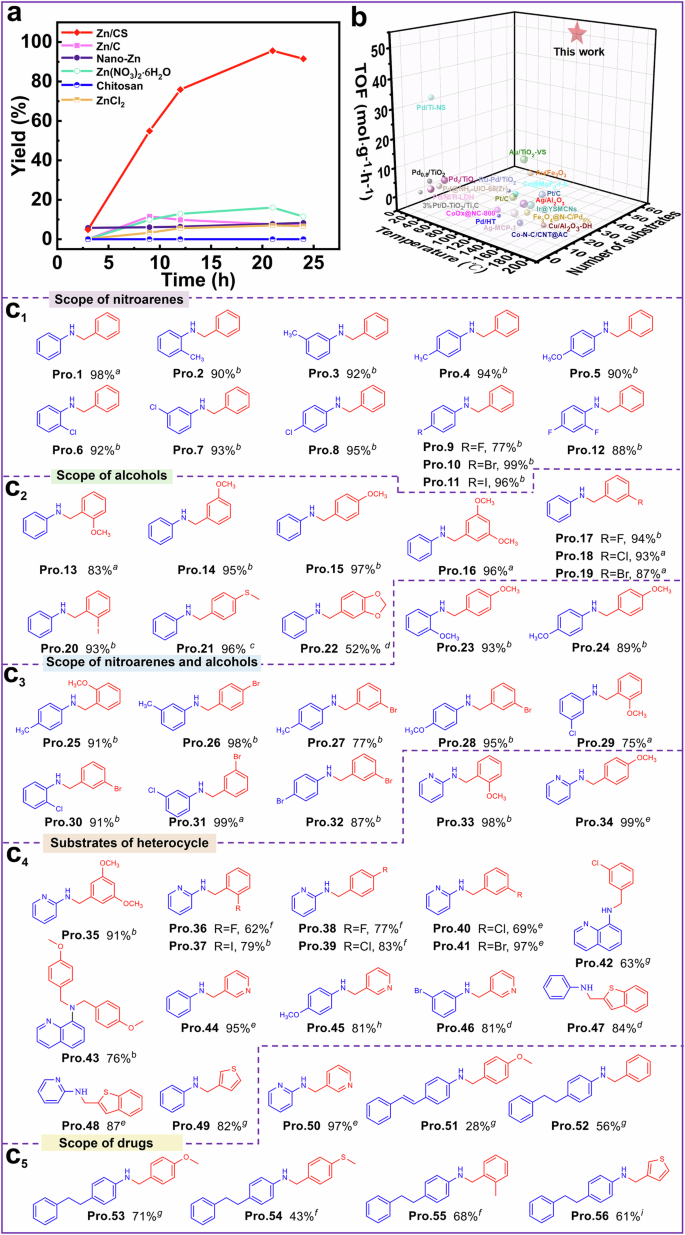 Fig. 3: Catalytic activity and substrate scope.