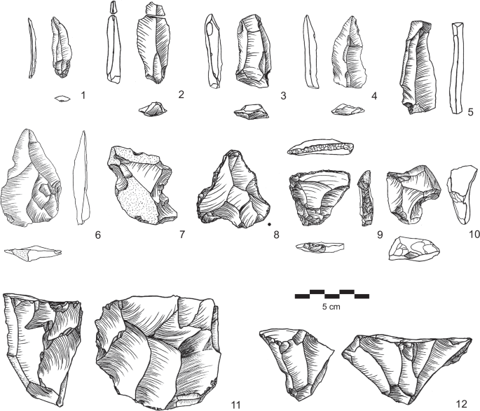 Fig. 5: Examples of lithic artifacts from AH II.