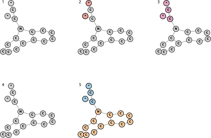 Fig. 8: Illustration of backbone and side chain classification in Poly(N-vinyl carbazole) using the PolyMetriX package.