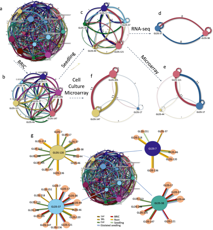 Fig. 3: Pairwise factor correlation analysis creates a weighted network linking studies based on metadata similarity score.
