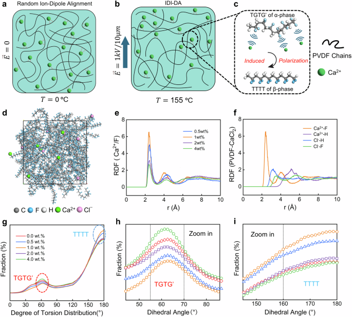 Ion dipole interaction and directional alignment enabled high piezoelectric property polyvinylidene fluoride for flexible electronics