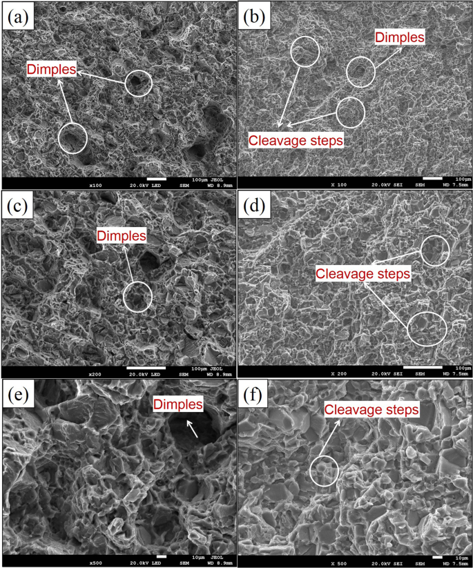 Fig. 5: The fracture morphologies before exposure corrosion.