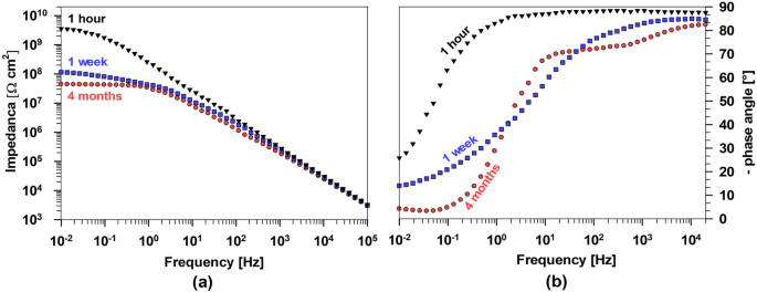 Fig. 7: EIS results for PEHA-SS-coated AlSi7Mg0.3 samples.