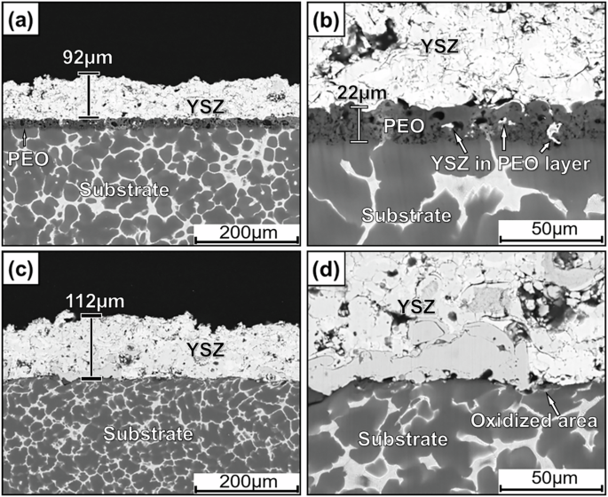 Fig. 2: Cross-sectional morphologies of the as-deposited samples.
