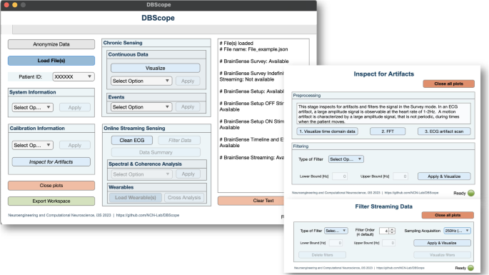 Fig. 1: DBScope graphical interface.
