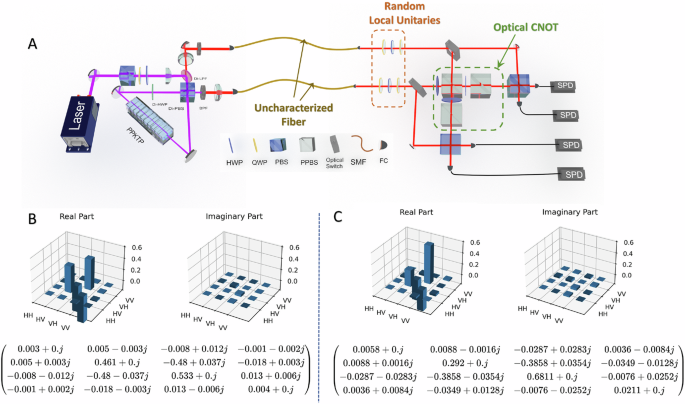 Fig. 6: Full setup and input states of our experiment.