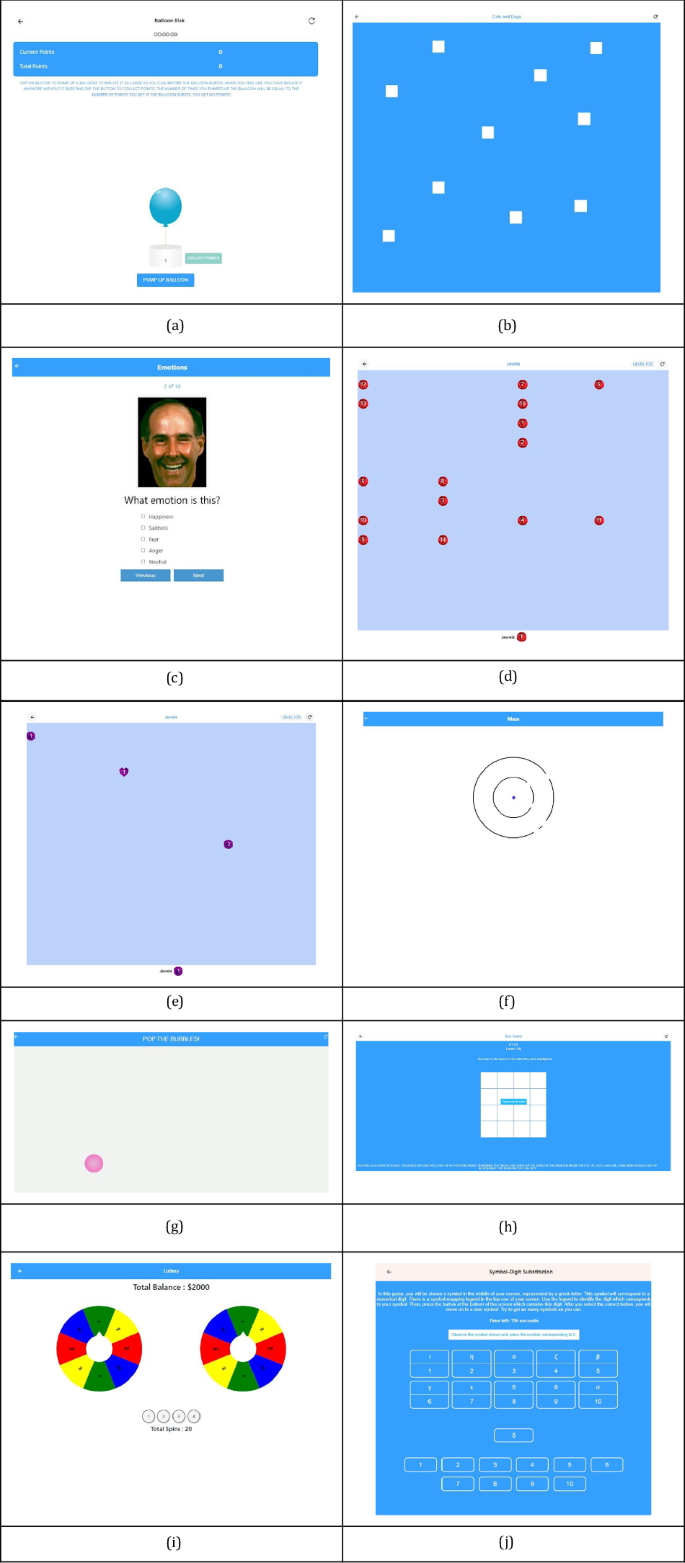 Fig. 3: mindLAMP cognitive assessments.