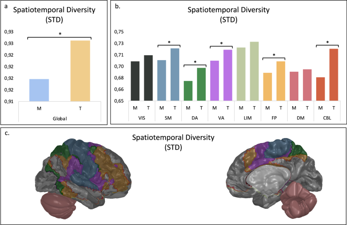 Fig. 4: STD at the global and 8 functional systems level.