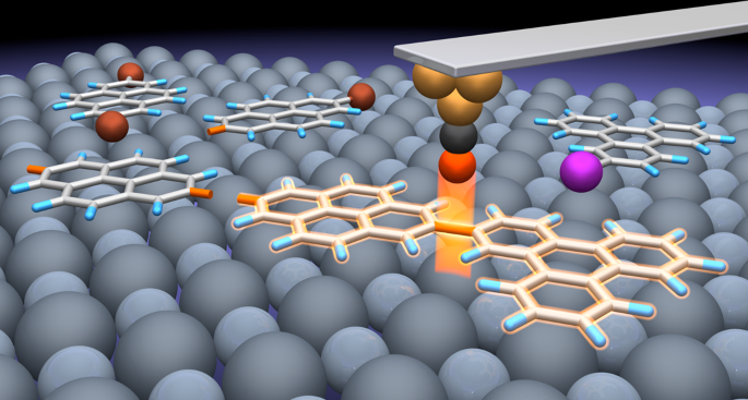 Constructing covalent organic nanoarchitectures molecule by molecule via scanning probe manipulation | Nature Chemistry