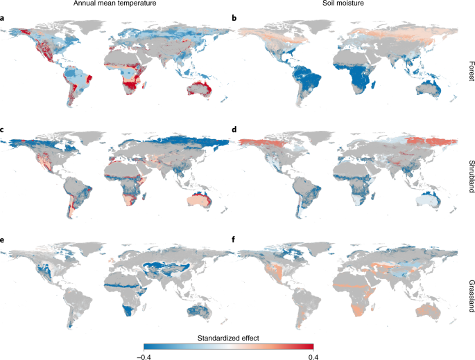 The Global Distribution And Environmental Drivers Of Aboveground Versus Belowground Plant Biomass Nature Ecology Evolution
