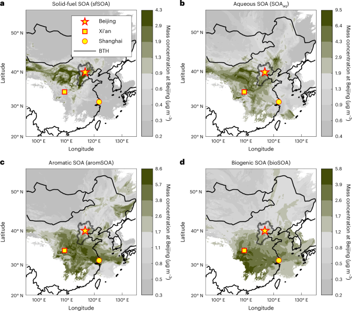 Fig. 3: Geographical origin of SOA categories.