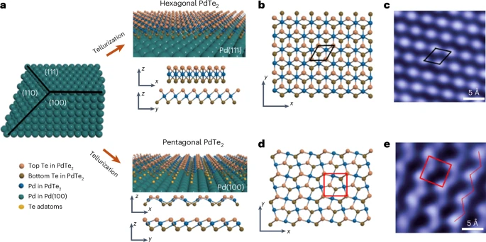 pentagonal PdTe2