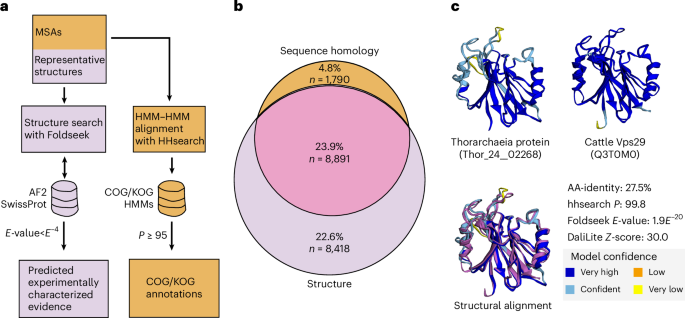 Fig. 2: Structural information recovers significantly more eukaryotic best hits.