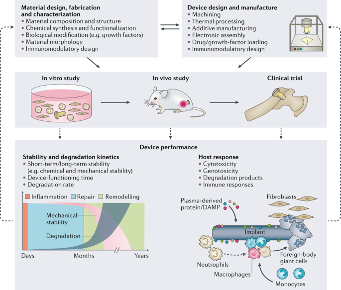 Design of biodegradable, implantable devices towards clinical 