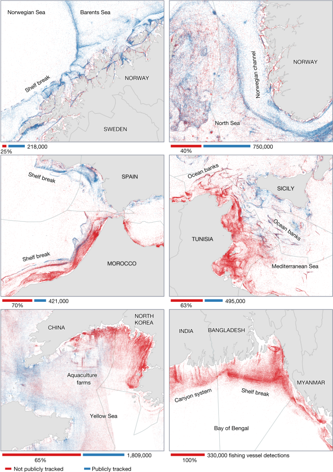 Satellite mapping reveals extensive industrial activity at sea