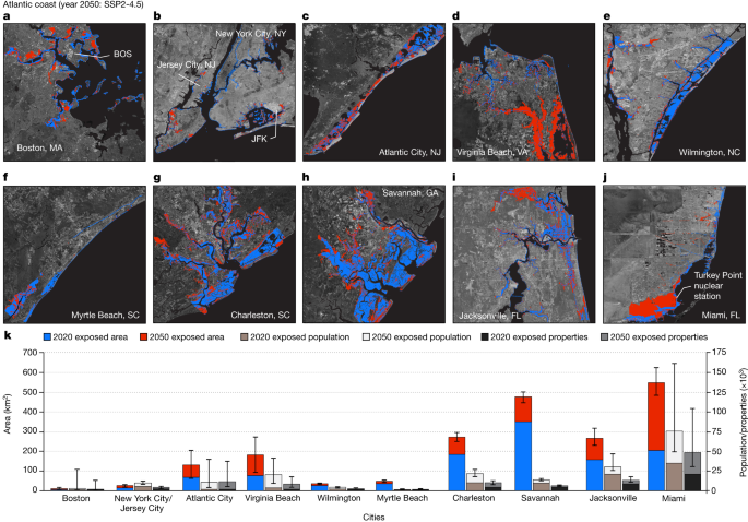 Disappearing cities on US coasts | Nature