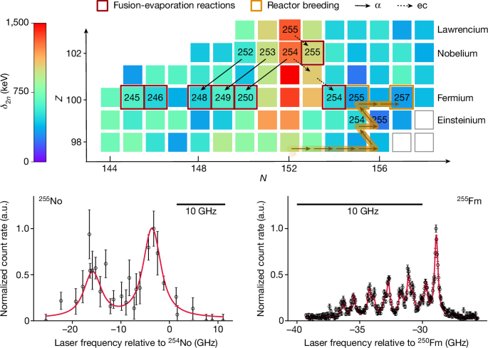 Fig. 1: Overview of&nbsp;the investigated isotopes.
