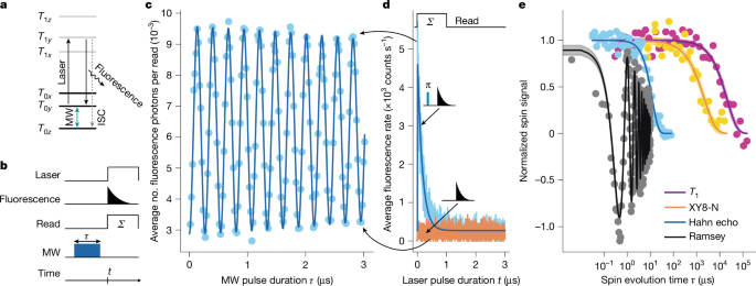 Optical spin pumping, microwave Rabi oscillations, Ramsey echo XY8 coherence and longitudinal relaxation of a single molecular spin.