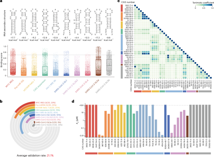 Fig. 3: Experimental validation for disease-associated RNA targets.