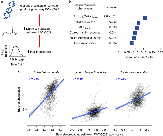 Causal Relationships Among The Gut Microbiome Short Chain Fatty Acids And Metabolic Diseases Nature Genetics