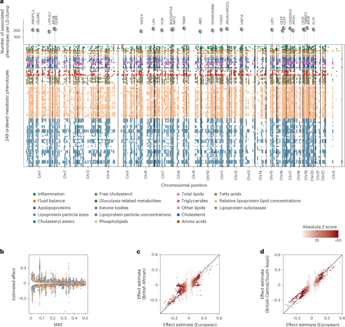 Fig. 1: Common genetic regulation of circulating metabolites.