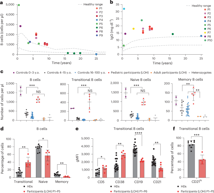 Fig. 3: Dysregulated B cell development in individuals with CBL-LOH.