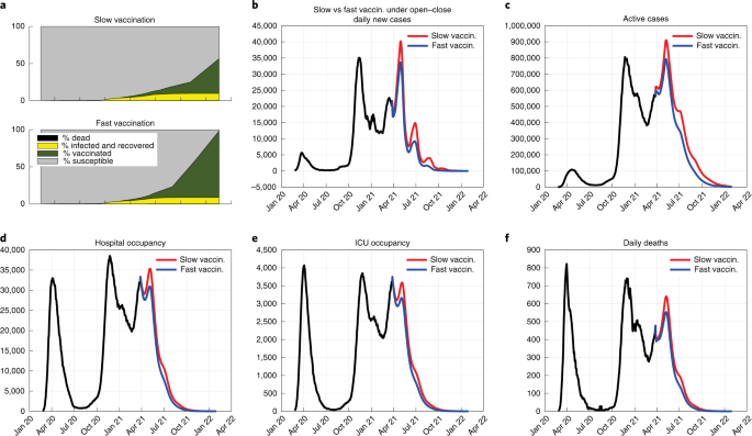 Modeling Vaccination Rollouts Sars Cov 2 Variants And The Requirement For Non Pharmaceutical Interventions In Italy Nature Medicine