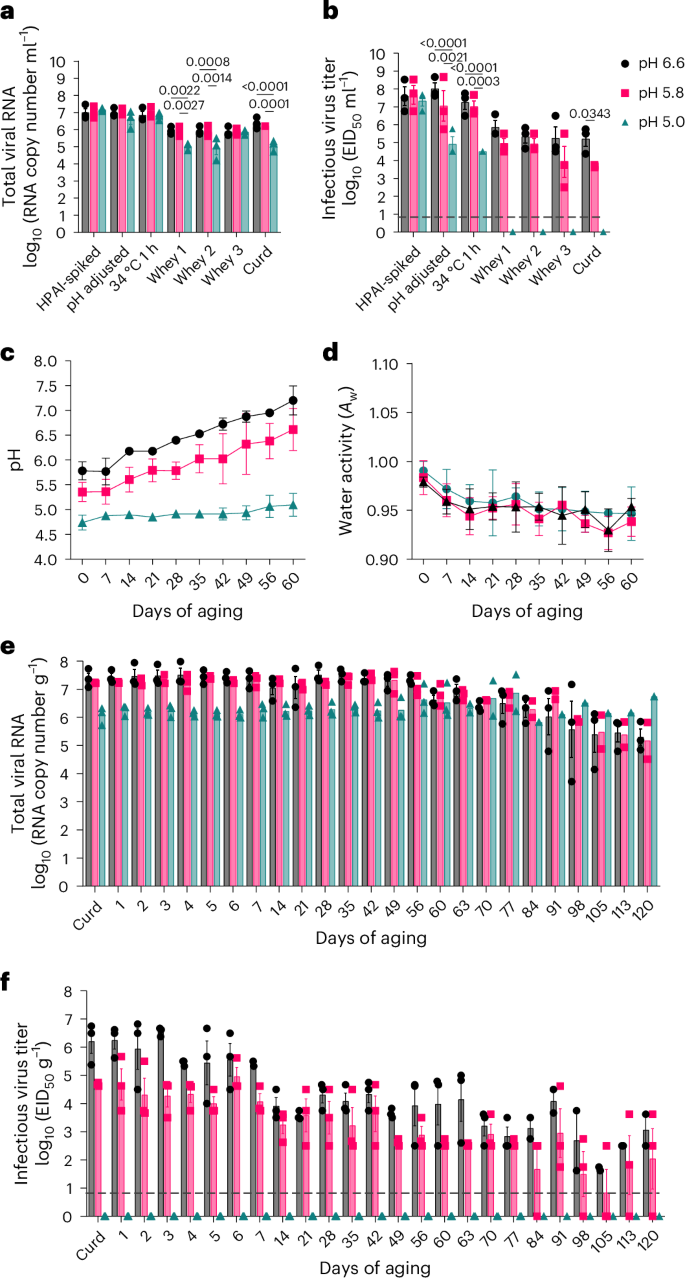 H5N1 influenza virus stability and transmission risk in raw milk and ...