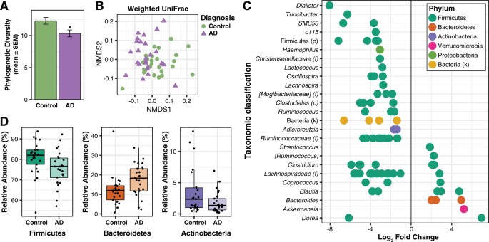 Gut microbiome alterations in Alzheimer's disease | Scientific Reports