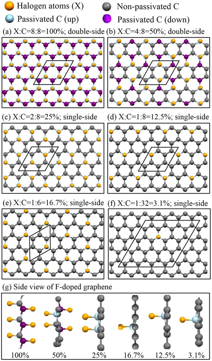 Coverage Dependent Essential Properties Of Halogenated Graphene A Dft Study Scientific Reports