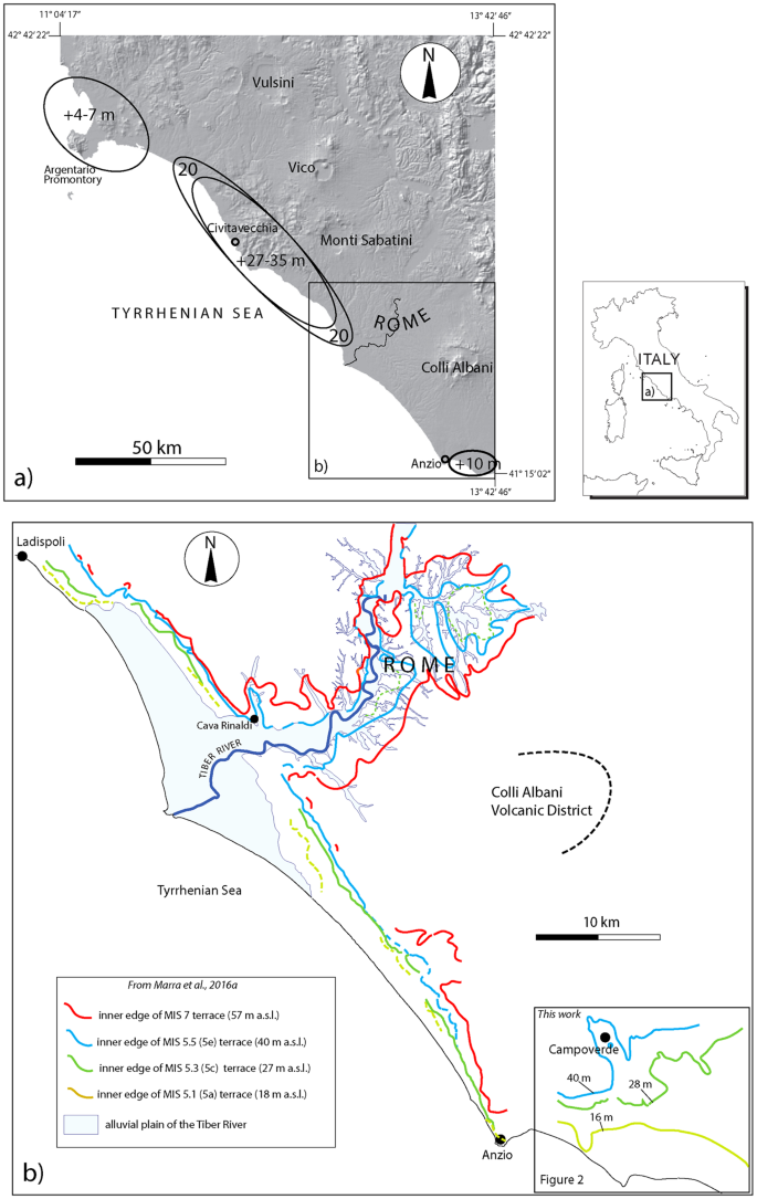The Archaeological Ensemble From Campoverde Agro Pontino Central Italy New Constraints On The Last Interglacial Sea Level Markers Scientific Reports