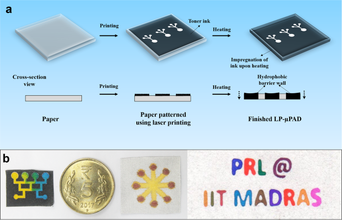 Fabrication of laser printed microfluidic paper-based analytical devices  (LP-µPADs) for point-of-care applications | Scientific Reports