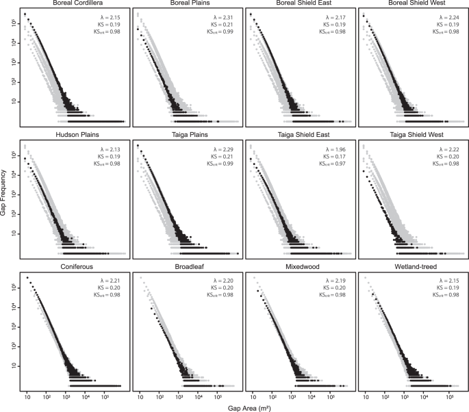 Uncovering Spatial And Ecological Variability In Gap Size Frequency Distributions In The Canadian Boreal Forest Scientific Reports