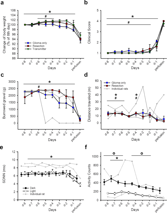 Body weight algorithm predicts humane endpoint in an intracranial rat  glioma model | Scientific Reports