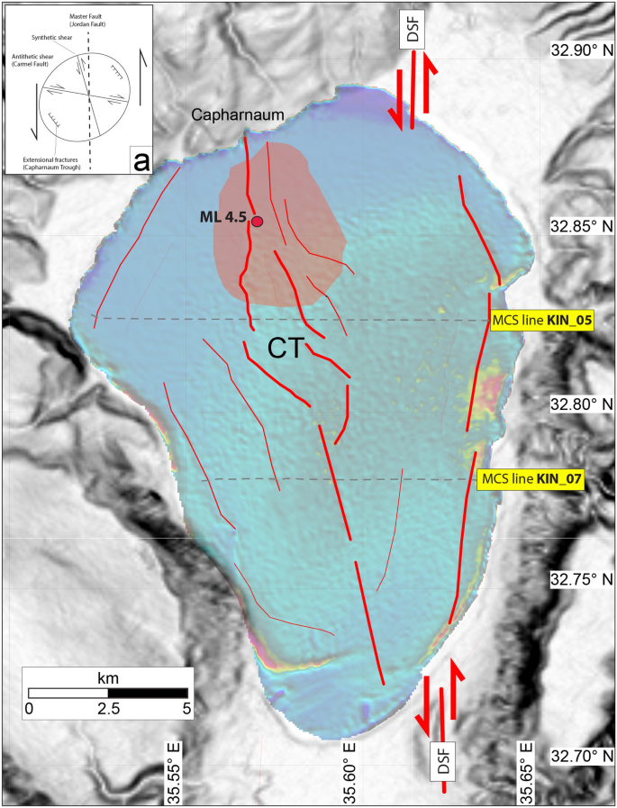 Neotectonics of the Sea of Galilee (northeast Israel): implication for geodynamics and seismicity along the Dead Sea Fault system | Scientific Reports