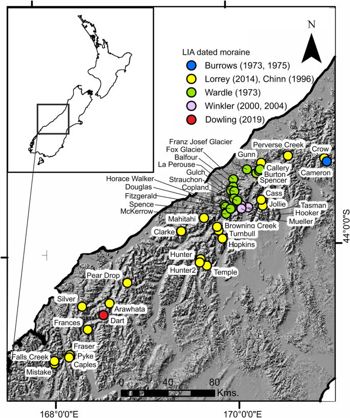 New Zealand Glaciers Map Ice Thickness And Volume Changes Across The Southern Alps, New Zealand,  From The Little Ice Age To Present | Scientific Reports