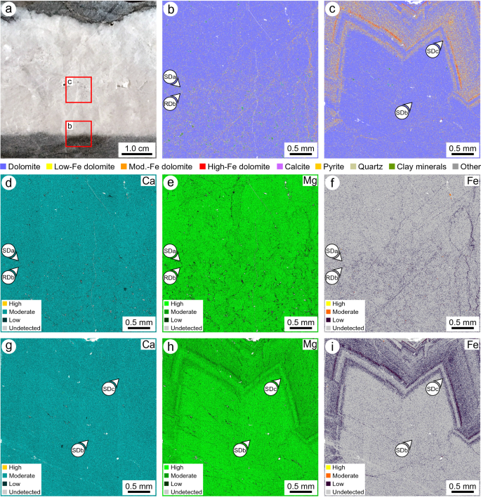 Shortwave infrared hyperspectral imaging as a novel method to elucidate  multi-phase dolomitization, recrystallization, and cementation in carbonate  sedimentary rocks | Scientific Reports