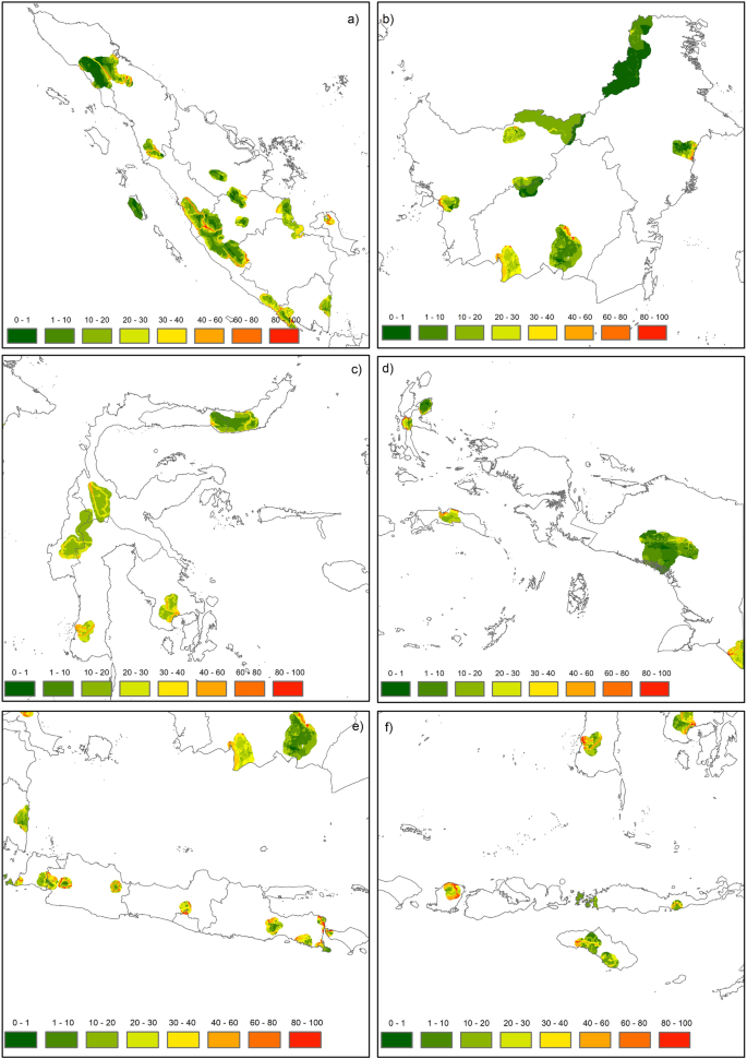 Changes in the human footprint in and around Indonesia's terrestrial  national parks between 2012 and 2017 | Scientific Reports