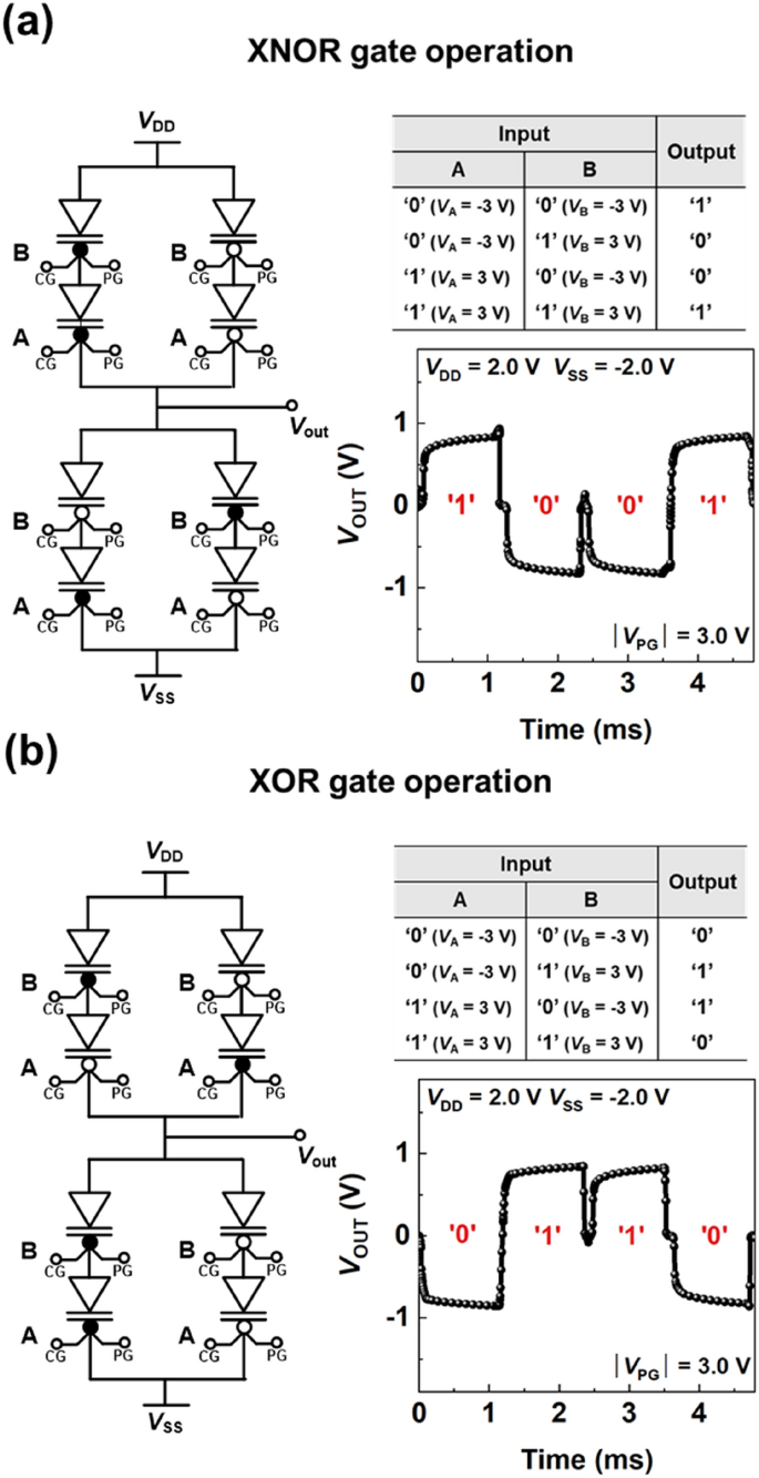 Basic structure of a memory cell with three gates.