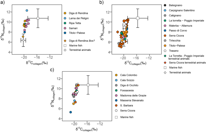 Regional long-term analysis of dietary isotopes in Neolithic southeastern  Italy: new patterns and research directions