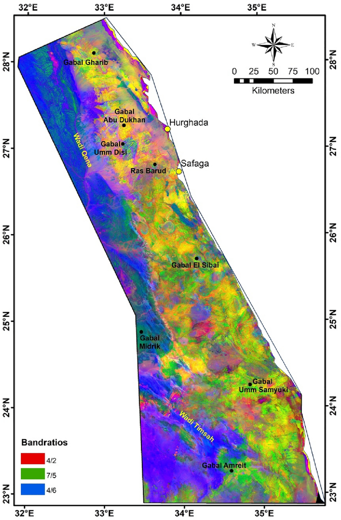 Geological controls of mineralization occurrences in the Egyptian 